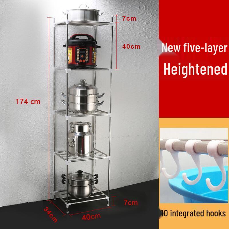 Multi-layer Stainless Steel Bathroom and Kitchen Storage Rack