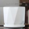 Elegant White Ceramic Flower Pot with Tray - Ideal for Ivy, Spider Plants, and Succulents
