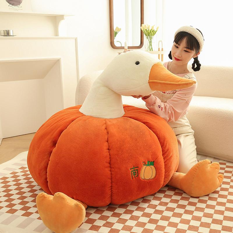 Creative Duck Doll Pumpkin Pillow Plush Toy Big White Goose Doll Sofa Bed Pillow Girl Doll