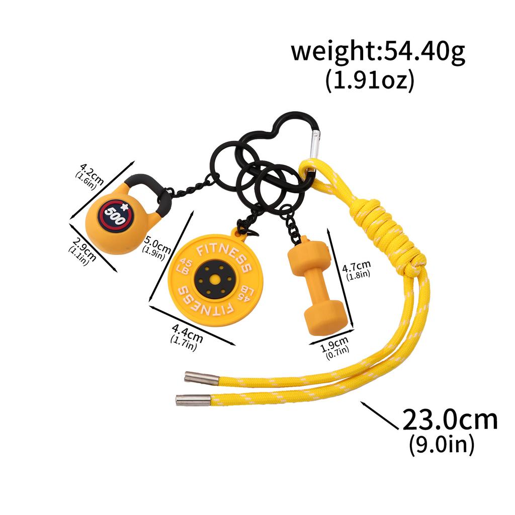 3DMini Dumbbell Fitness Kettle for Women Men Fashion Bag Pendant Fitness Enthusiast Athlete Bag Car Key Decoration Gift Bag Charm