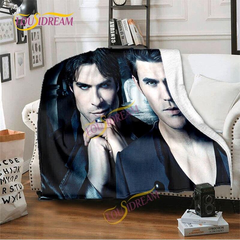 The Vampire Diaries-Decke, 3D-Druck, Flanelldecke, Bürodecke für Mittagspause, Sofabettdecke, Steppdecke, Picknickdecke