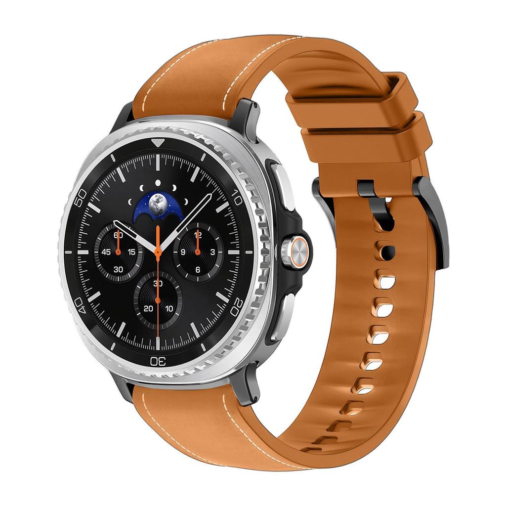 Compatible Leather & Silicone Strap for Samsung Galaxy Watch 8/8 Classic