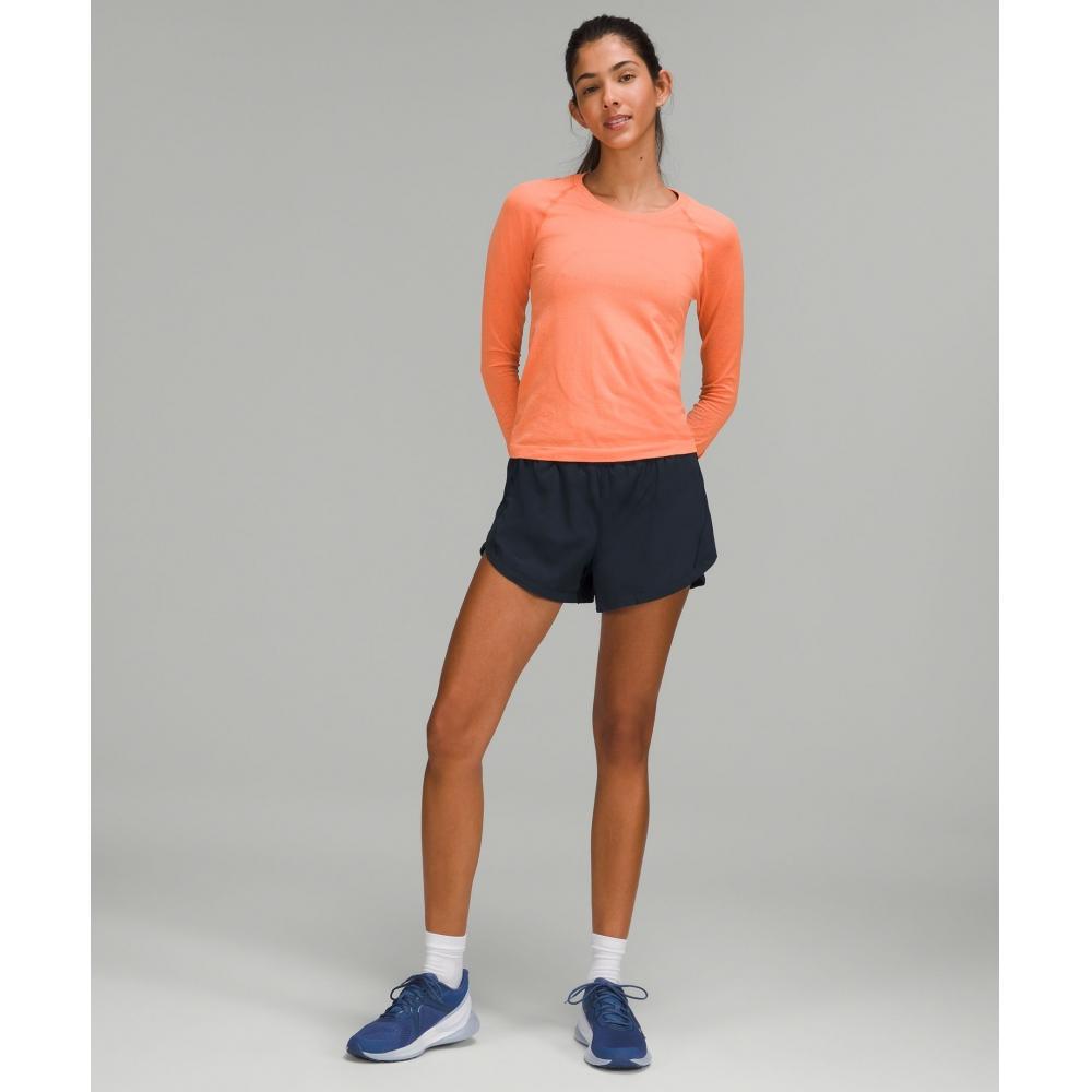 Lululemon Track That High Rise Lined Short 3  True Navy