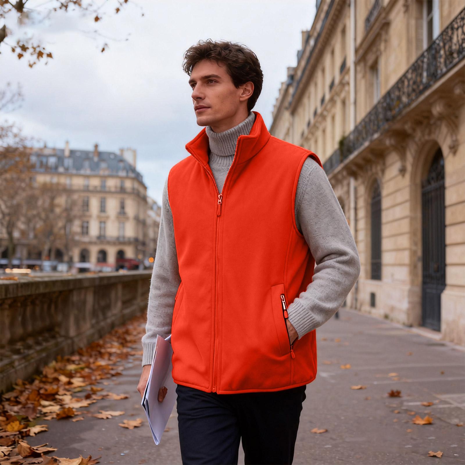 

Мужской флисовый жилет, устойчивый к холоду и теплый, универсальная верхняя куртка XL арбуз красный