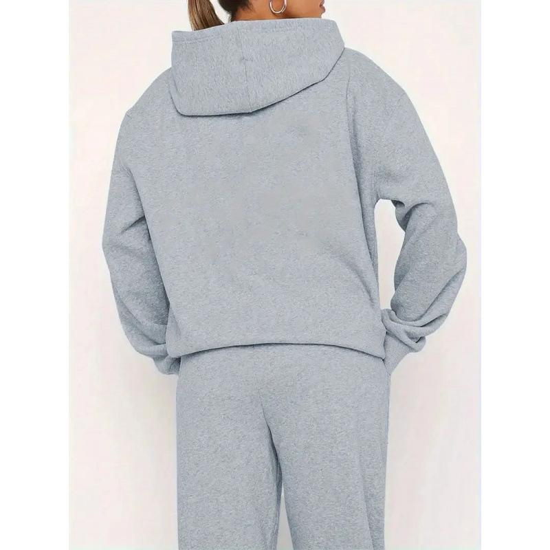 

Plus Size Women s Hoodie & Leggings Set 5XL серый