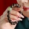 Bracciale Autentico Vietnamita in Agarwood di Nha Trang Ky Nan per Uomo, Bracciale Buddista in Perle di Legno, Bracciale in Sandalo per Donna