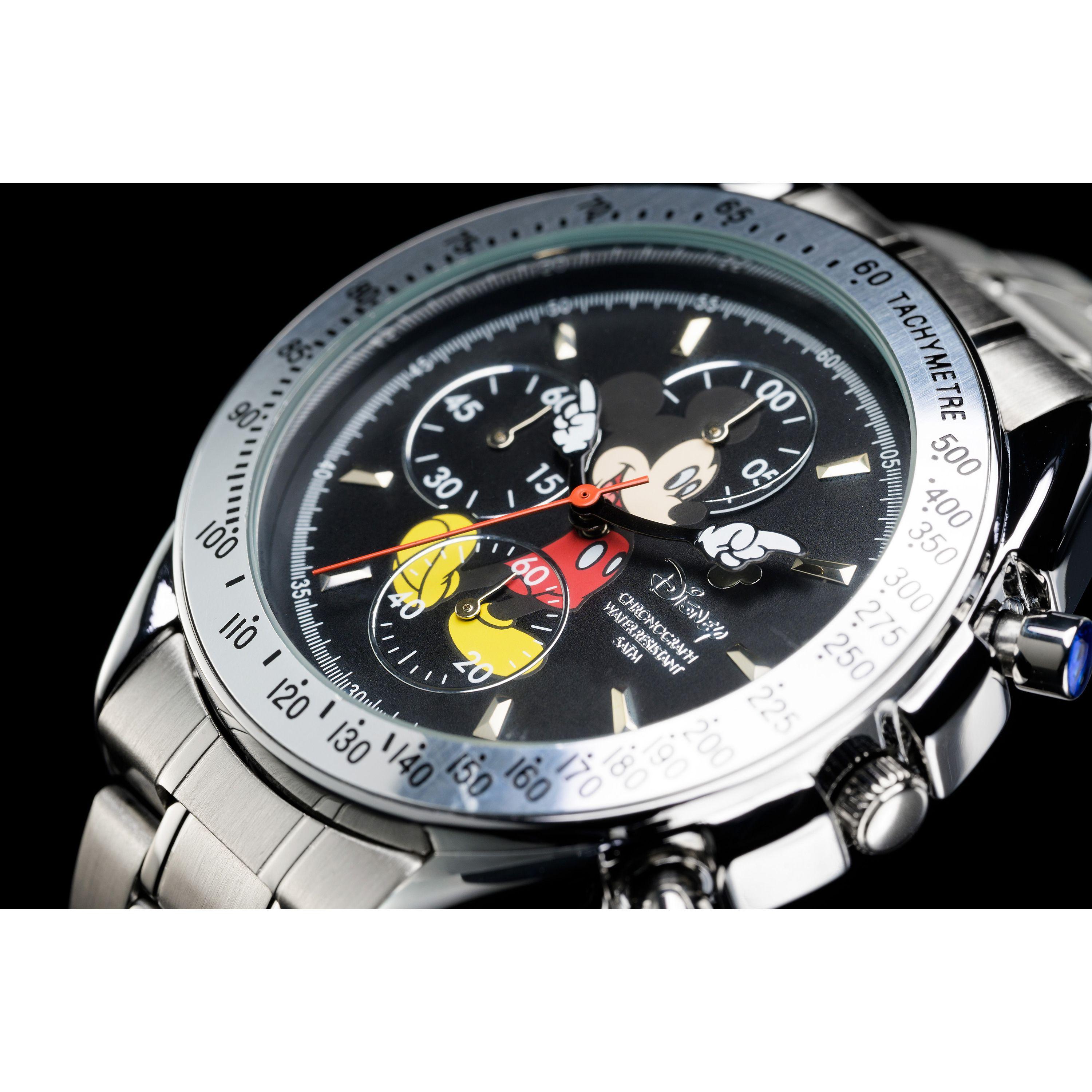 

Еще одни небеса Часы Диснея Микки Винтажная модель Перевыпуск SpeedMaster (SilverBlack)
