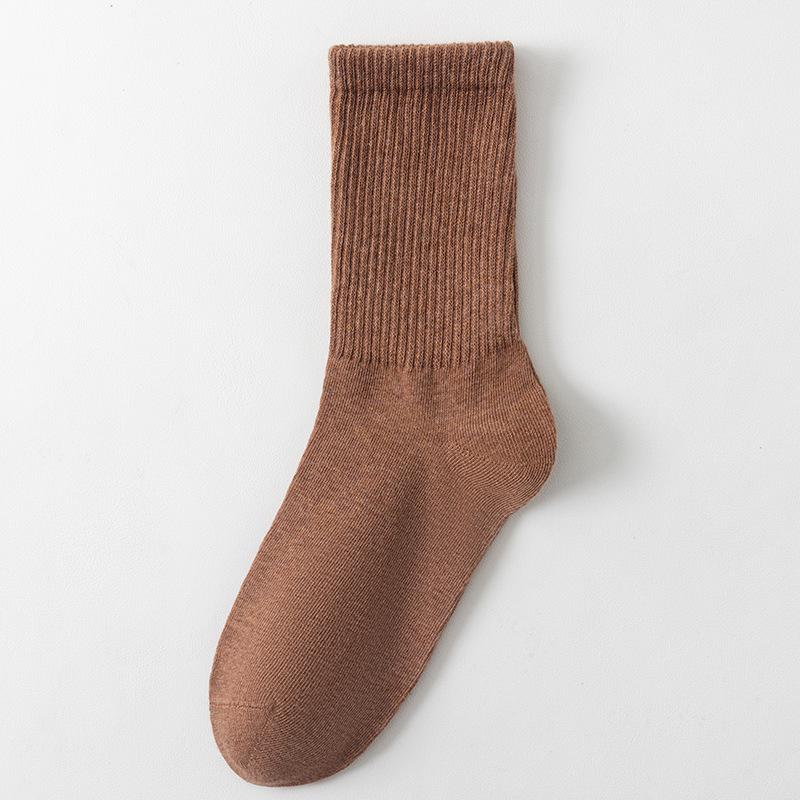 Men's Pure Cotton Socks, Mid-calf Socks, Sweat-absorbing, Antibacterial and Deodorizing for Autumn and Winter, Business Cotton Socks, Versatile
