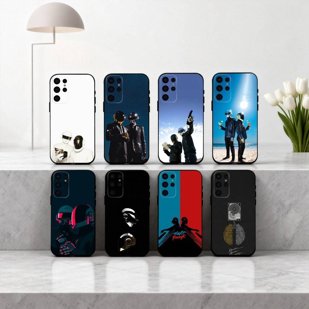 D-Daft-T P-Punk-K Phone Case For Samsung S25,24,23,22,30,21,10,9,Ultra,Plus,Lite,FE,4,5 G Soft Black Case