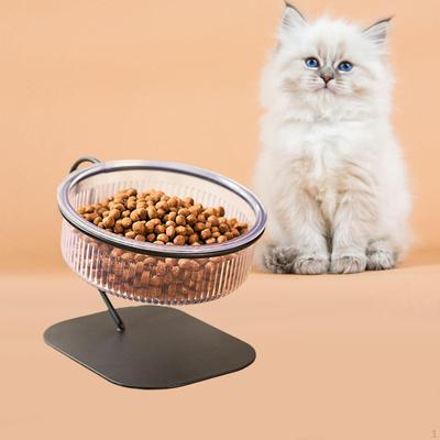 Tigela de gato elevada recipiente de comida antiderrapante estação de alimentação de animais de estimação removível com suporte para cachorro