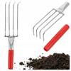 Metal Garden Rake, Manual, 4 Claws for Raking and Loosening, 32