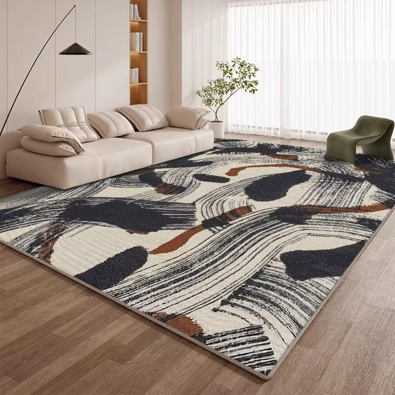 Luxury Abstract Pattern Washable Large Area Rugs Non-slip Floor Mat for Living Room Cloakroom Decoration
