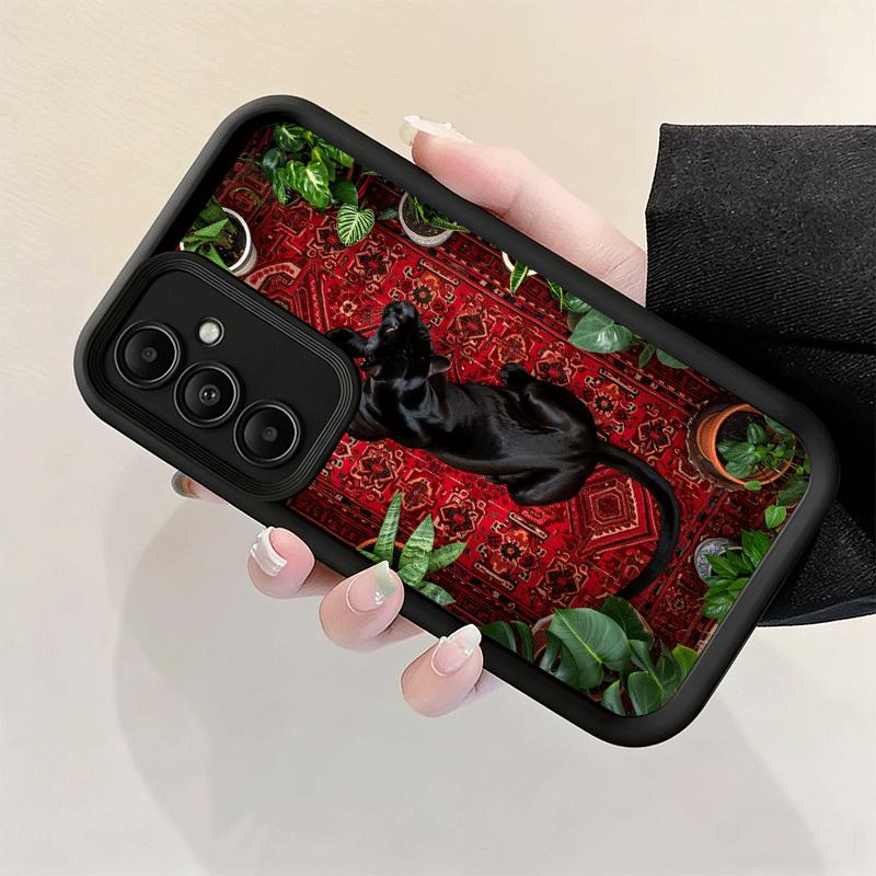 Phone Case for Samsung Galaxy A17 A16 A15 A14 A13 Black Panther Cool Animal A56 A36 A26 A55 A35 A25 A54 A34 A24 A53 A33 A23 A07