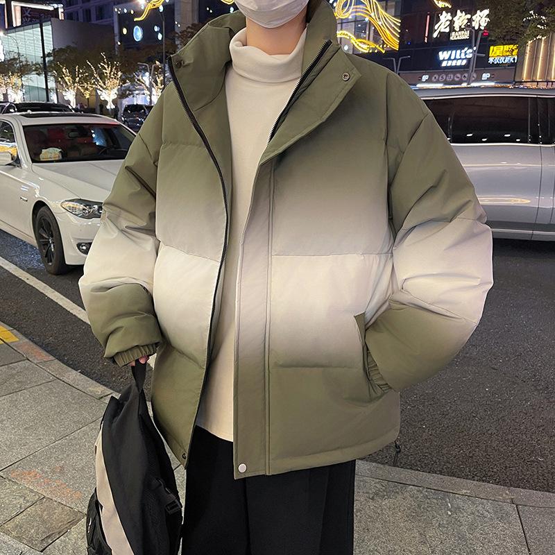 

Зимняя мужская куртка-пуховик с воротником-стойкой, постепенная смена, утолщенная, теплая, свободная, корейская версия, белая куртка-пуховик из утиного пуха, мужская одежда 4XL