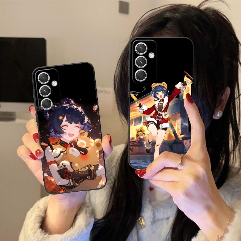 Game GI Xiangling Matte TPU Mobile Phone Case for Samsung Galaxy S26 S25 S24 S23 S22 S21 S20 Note20 Plus FE Ultra Colorful Cover