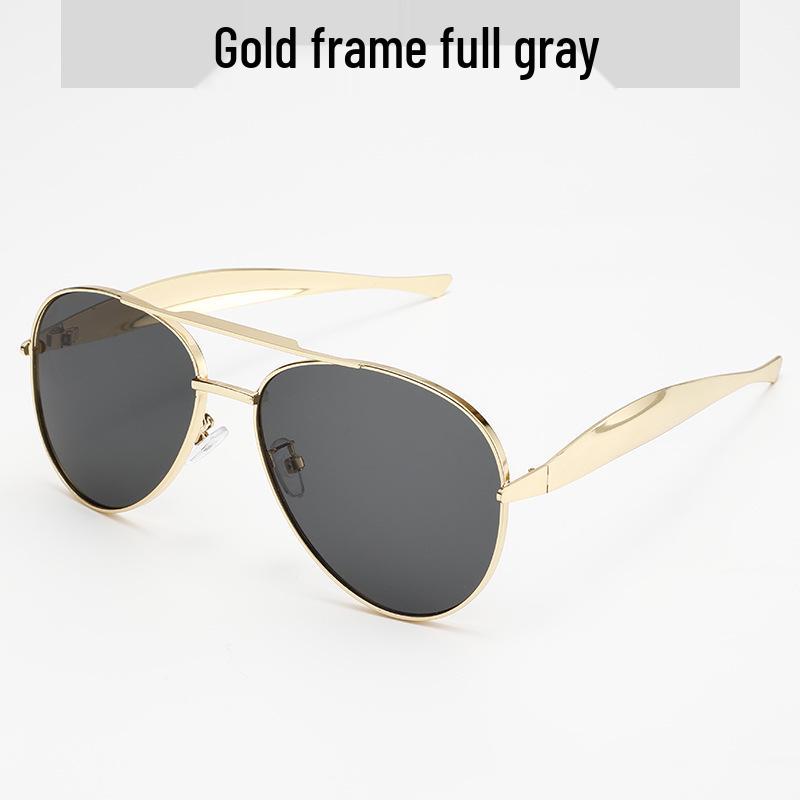 

2025 Retro Frog-Shaped Metal Sunglasses - Trendy High-End Women s Street Style