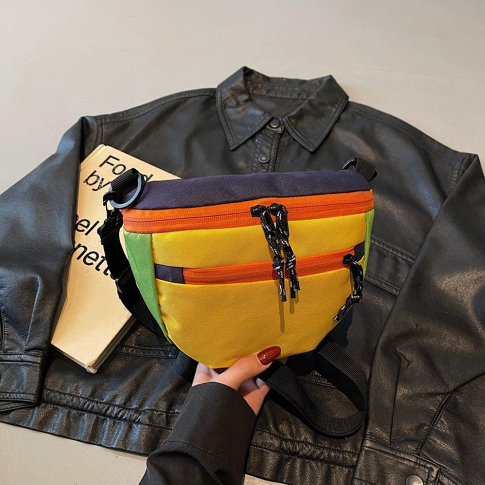 Waterproof Dumpling Shoulder Bag Korean Style Sports Crossbody Bag Nylon Half Moon Bags  Unisex