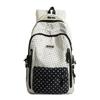 Schoolbag Star Polka Dot Backpack Female College Student School Bag Large Capacity Lightweight Korean Fresh Campus Commuter Versatile Backpack