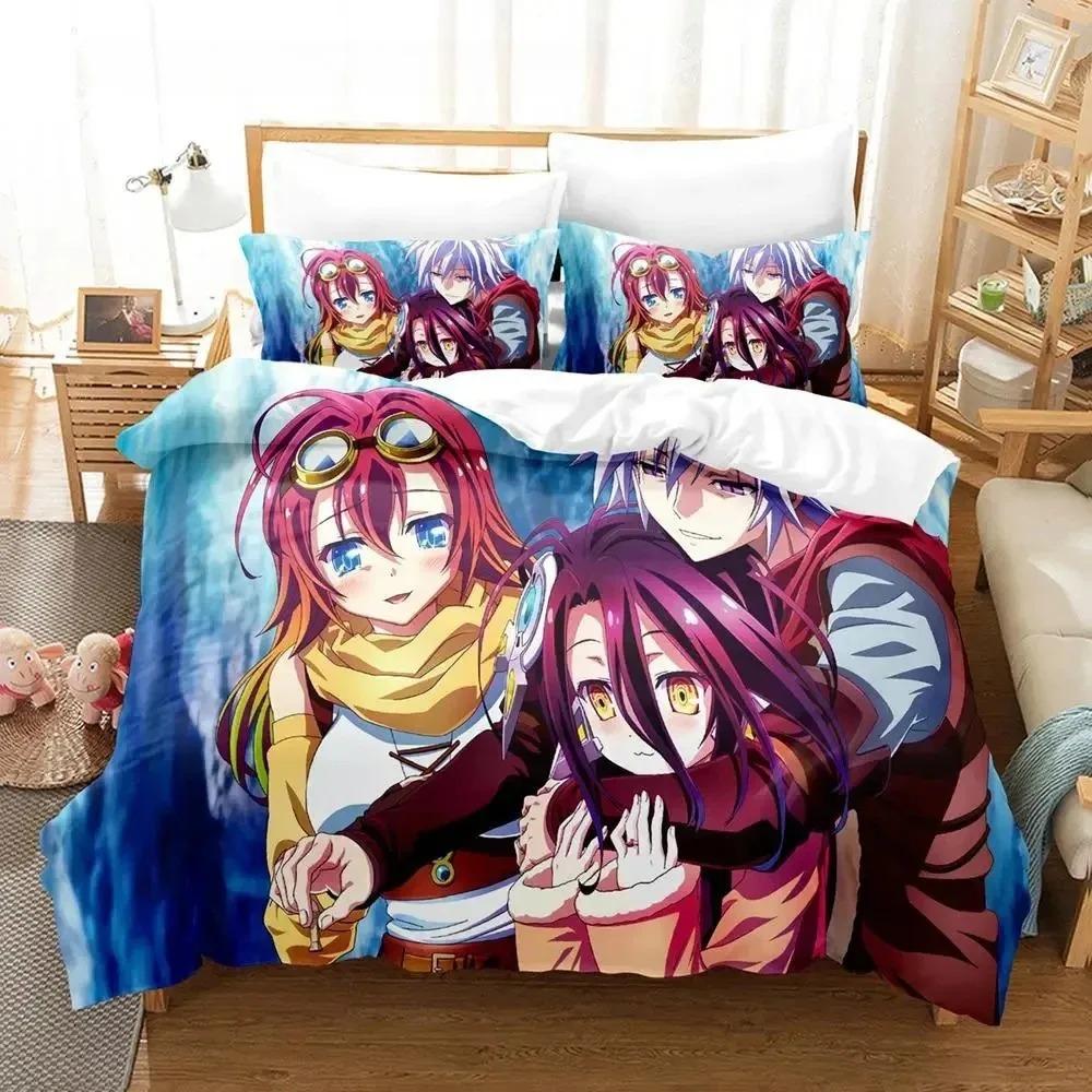 No Game No Life Bedding Set For Bedroom Soft Modern Bedspreads Comefortable Kids Duvet Cover Quilt Cover And Pillowcase