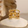 European and American Stainless Steel Rings 18k Gold-plated Niche Titanium Steel Ring Rings