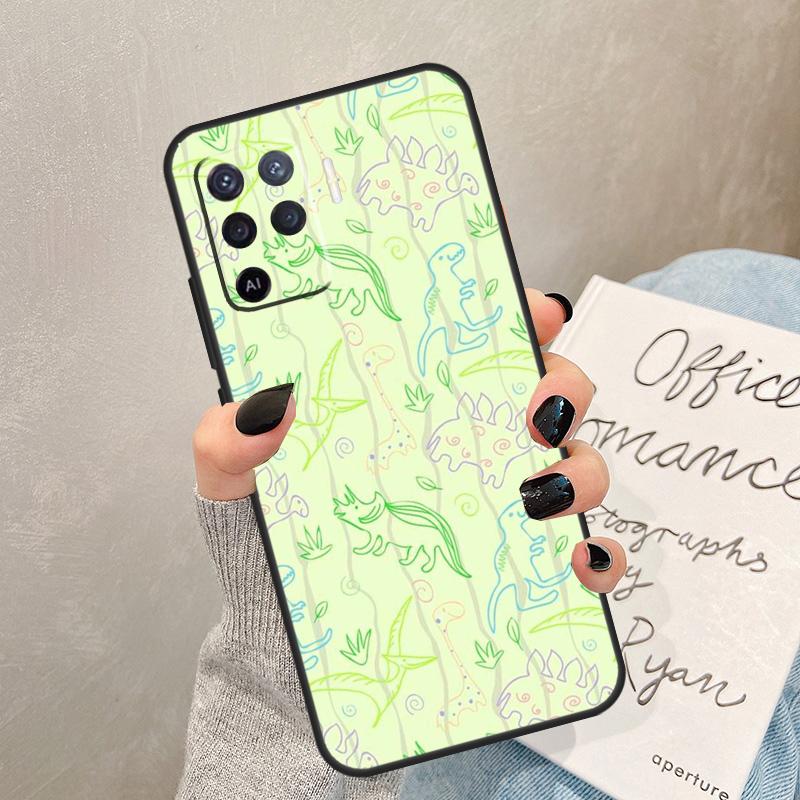 Skeleton Dinosaur Pattern Case For Oppo A57 A17 A77 A18 A38 A58 A78 A98 A74 A54 A94 A80 A60 A40 A96 A76 A16 A15 A5 Pro
