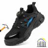 Lightweight Safety Shoes with Rotary Button Anti-slip Field Work Boots Steel Toe Work Shoes for Women Men Safety Toe Sneakers