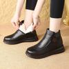 Mom cotton shoes real soft leather wool 2025 winter middle-aged and elderly short boots velvet warm elderly grandma non-slip women's boots
