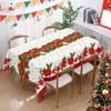 Disposable Christmas Tablecloth Holly Xmas Flower Table Cover Christmas Decorations for Home 2026 Navidad Noel Gift Table Decor