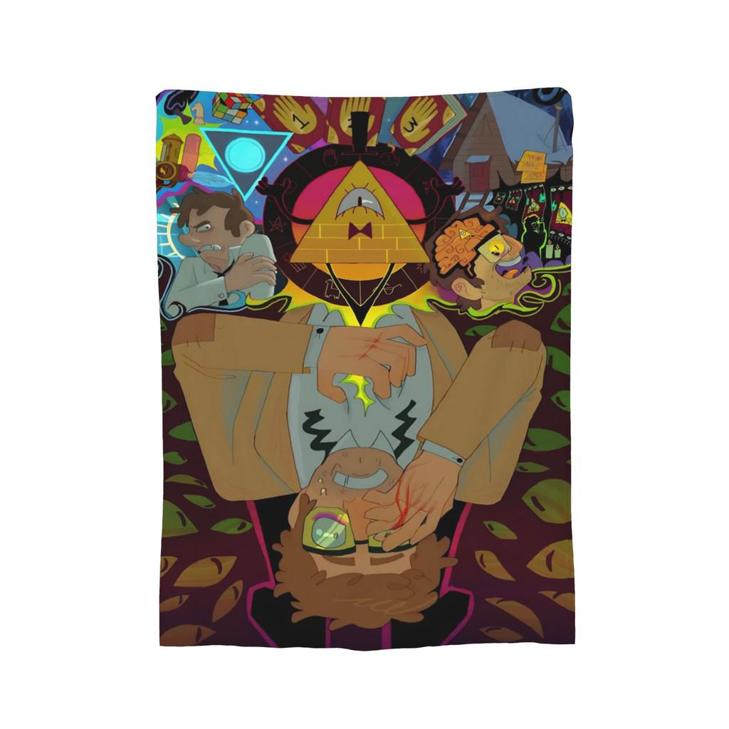 Gravitys Falls Bill Cipher Blanket Flannel  Super Warm Throw Blankets for Bedding Couch Bedroom Quilt