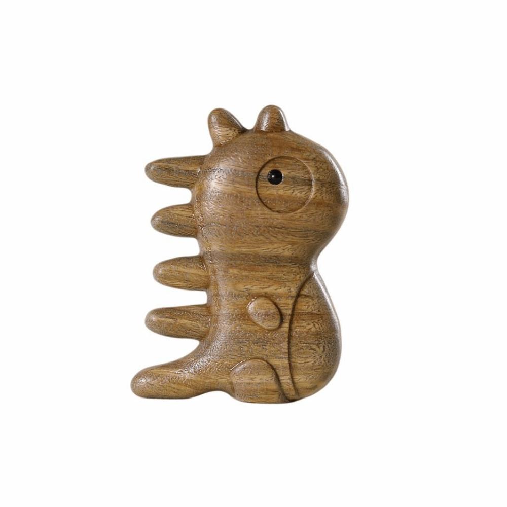 Green Sandalwood Mini Wood Massage Comb Anti Static Hair Brush Wooden Hair Comb  Travel Dinosaur