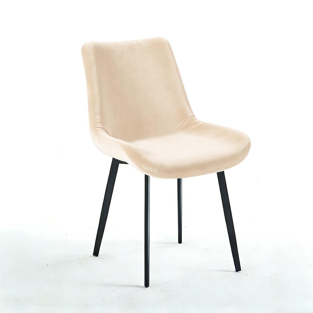 Velvet Stretch Slipcovers Elastic Seat Cover Washable Chair Slipcovers  Kitchen Use бежевый