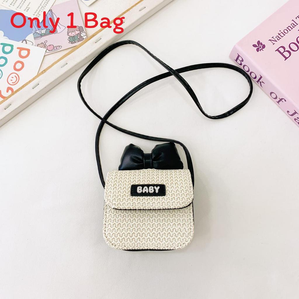 Kids Butterfly Knot Mini Shoulder Bag With Breathable Acrylic Material For Daily Use