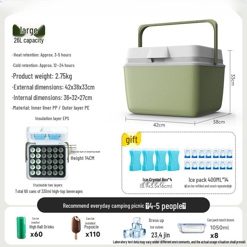Shixun Portable Insulated Cooler Box