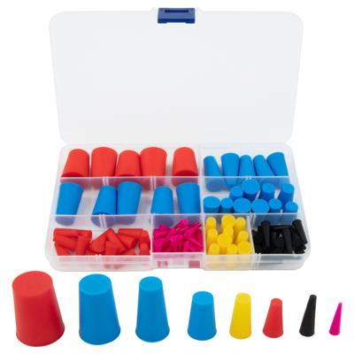 105Pcs High Temp Masking Plugs Powder Coating Silicone Cone Plugs Assortment Kit