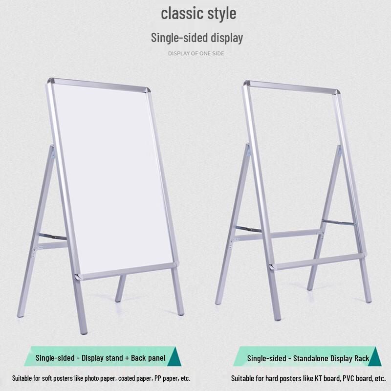 Deli Aluminum Alloy Foldable Double-Sided Poster Display Stand