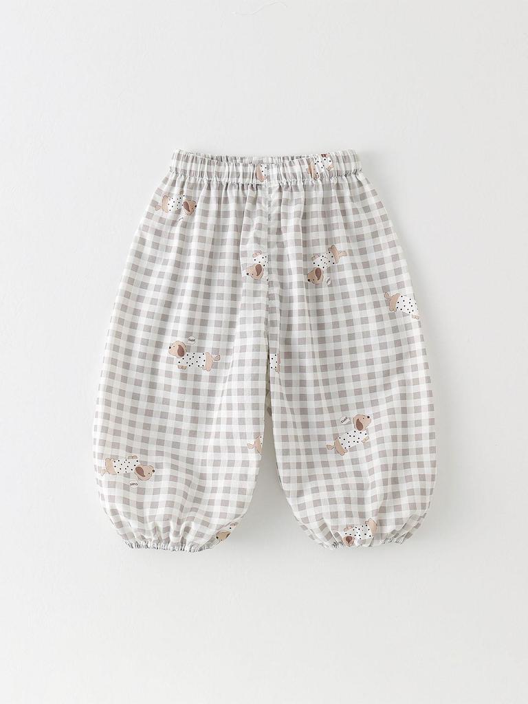 Korean-Style Anti-Mosquito Summer Pants for Infants - Boys & Girls Thin Loose Cuffed Lantern Pants