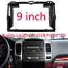9 inch Car Radio Fascias Frame for Toyota LAND CRUISER Prado 120 Stereo Panel Dashboard Installation Trim GPS DVD Accessory