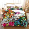 Cartoon Style Hip-hop Doodle 3D Printed Duvet Style Pillowcase Bedding Set Teenager Bedroom Decor Bed Set