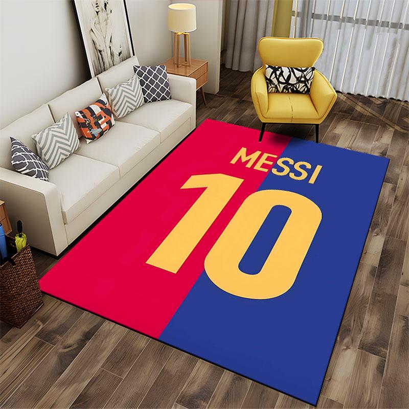 Red and Blue Messi 10 Carpet suitable as a non-slip mat for the living room or bedroom sofa