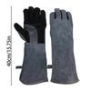 Extreme Fire And Heat Resistant Gloves Leather Gloves with Aluminum Foil Insulated Suitable for Barbecue Tig Welding Mig