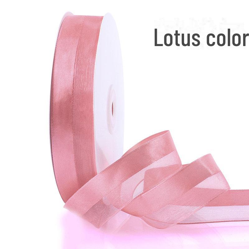 2.5cm Satin & Yarn Ribbon for Gift, Cake, and Wedding Box Decoration