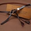 Thin Knotting Up Genuine Leather Belt Women  Alloy Clasp Suitable Leisure Work