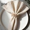 Jute Seil Serviettenring 6 Stück Ringe, Natürliche Hanf Geflochtene Halter, Elastische Rutschfeste Rustikale Ringe für Zuhause Essen Hotels Restaurants Tischdekoration