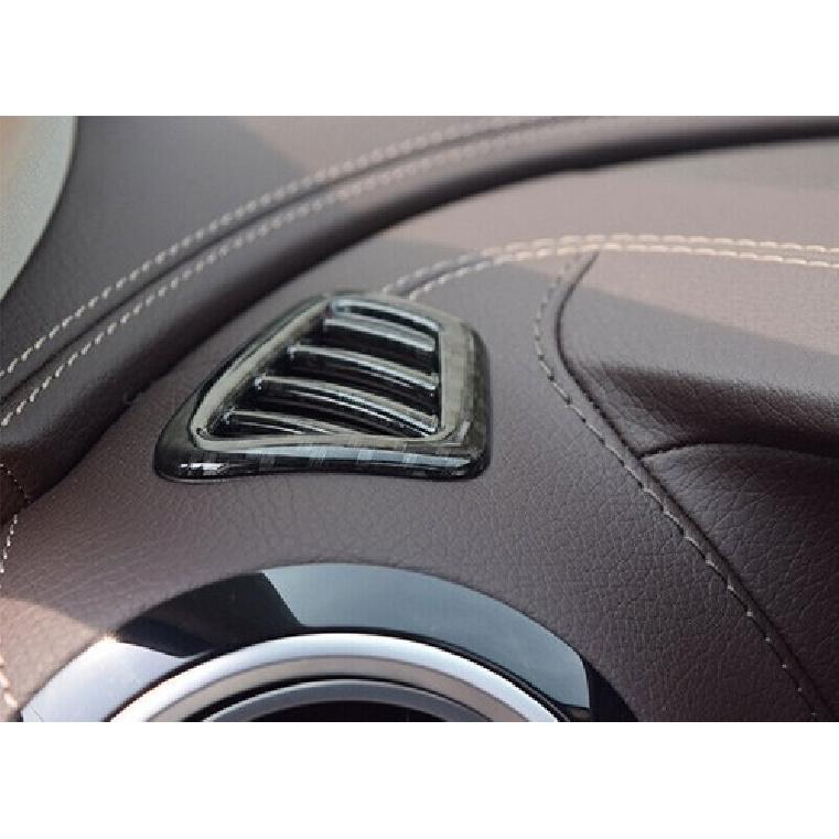 Fit For Benz E-Class 2016-21 Cover Trim Dashboard Side Outlet Vent Carbon Fiber