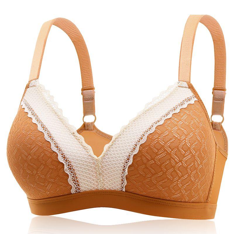 

Нижнее белье Женщины Собирают Сексуальный Бюстгальтер На Косточках Анти-Провисание Регулируемый Бюстгальтер 38/85B хаки