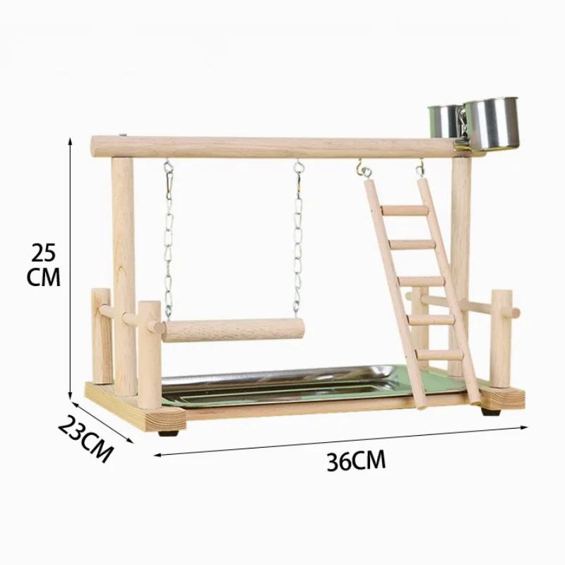 

Деревянный игровой стенд для попугаев, игровая площадка для корелл, насест для спортивной площадки, лестница с металлической кормушкой, принадлежности для птиц