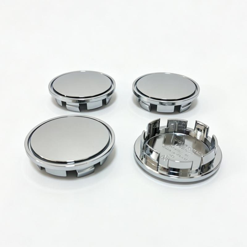 4 Pcs / Set No Logo Blank Base 65mm Black or Silver Wheel Center Caps For 6.5cm Hub Cover Car Styling Auto Exterior Accessories