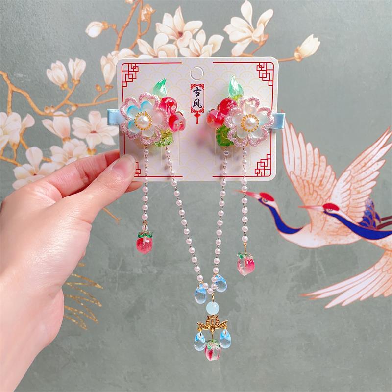 Children's Hanfu Princess Forehead Chain Hair Accessory with Tassel & Bindi