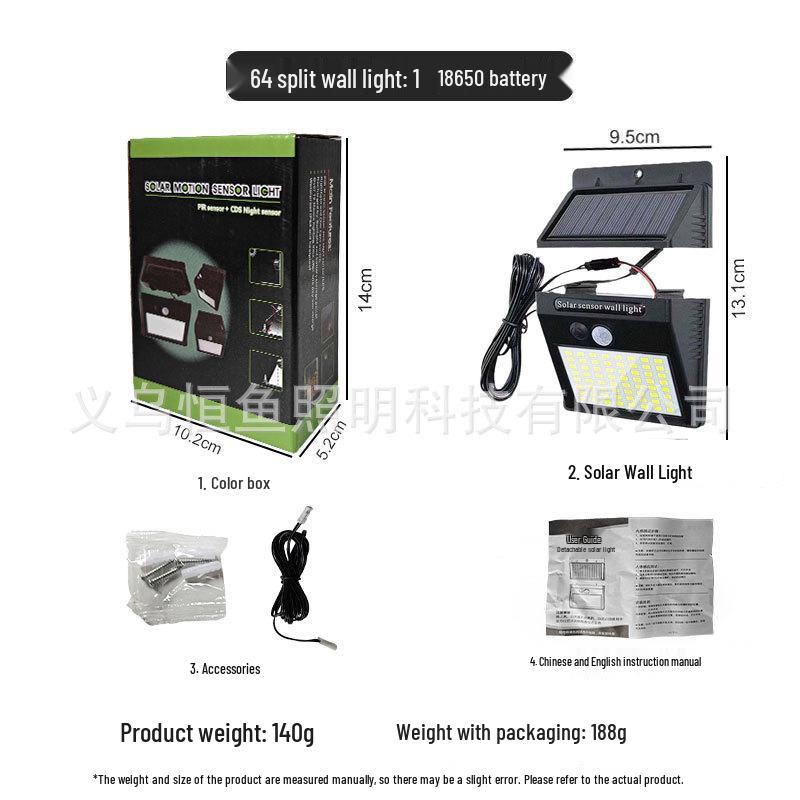 100 LED Solar Motion Sensor Waterproof Outdoor Garden Light