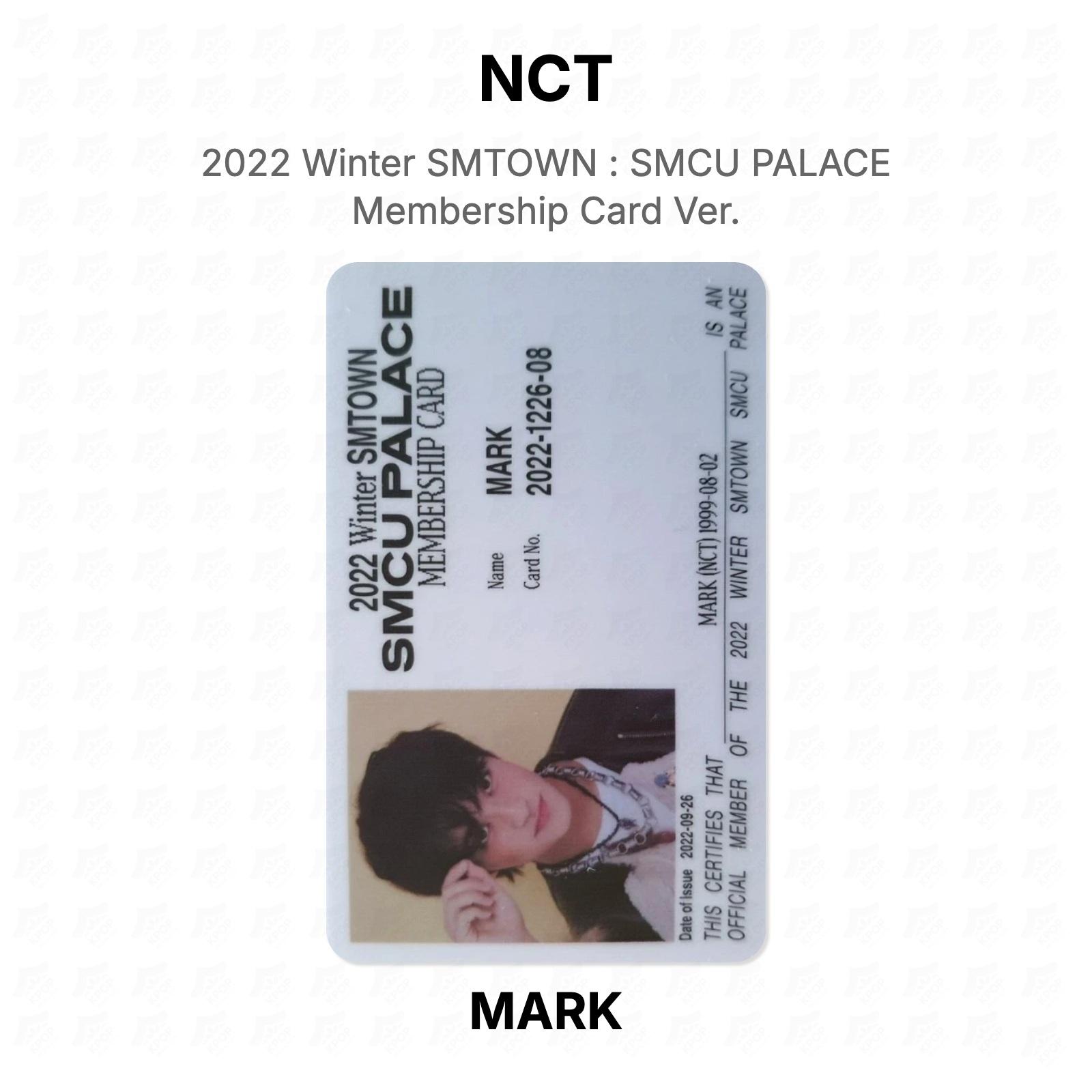 NCT 2022 Зима SMTOWN : Членская карта SMCU PALACE Ver.. Официальная фотокарта MARK
